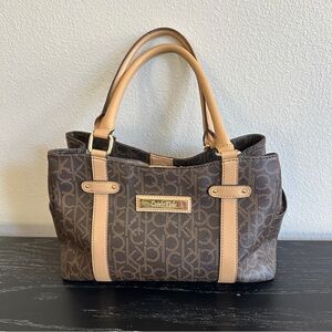 Calvin Klein Hudson Logo Satchel Purse Shoulder Bag